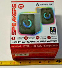NEW Computer Speakers USB Powered Color Changing LED Glow Lights 6W Peak