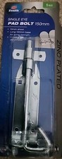 Zenith Single Eye Padbolt 150mm X 10mm Long 100mm Base For Strength Zinc Plated
