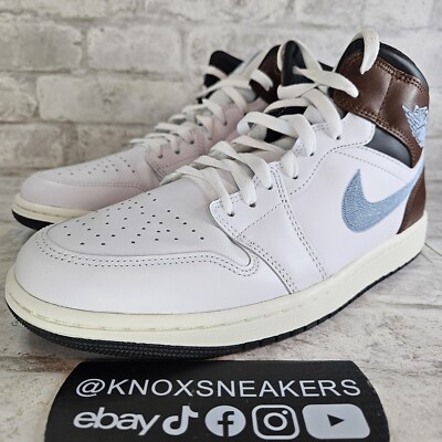 Nike Air Jordan 1 Mid SE Brown Blue Grey 2024 FQ7831-142 Men's