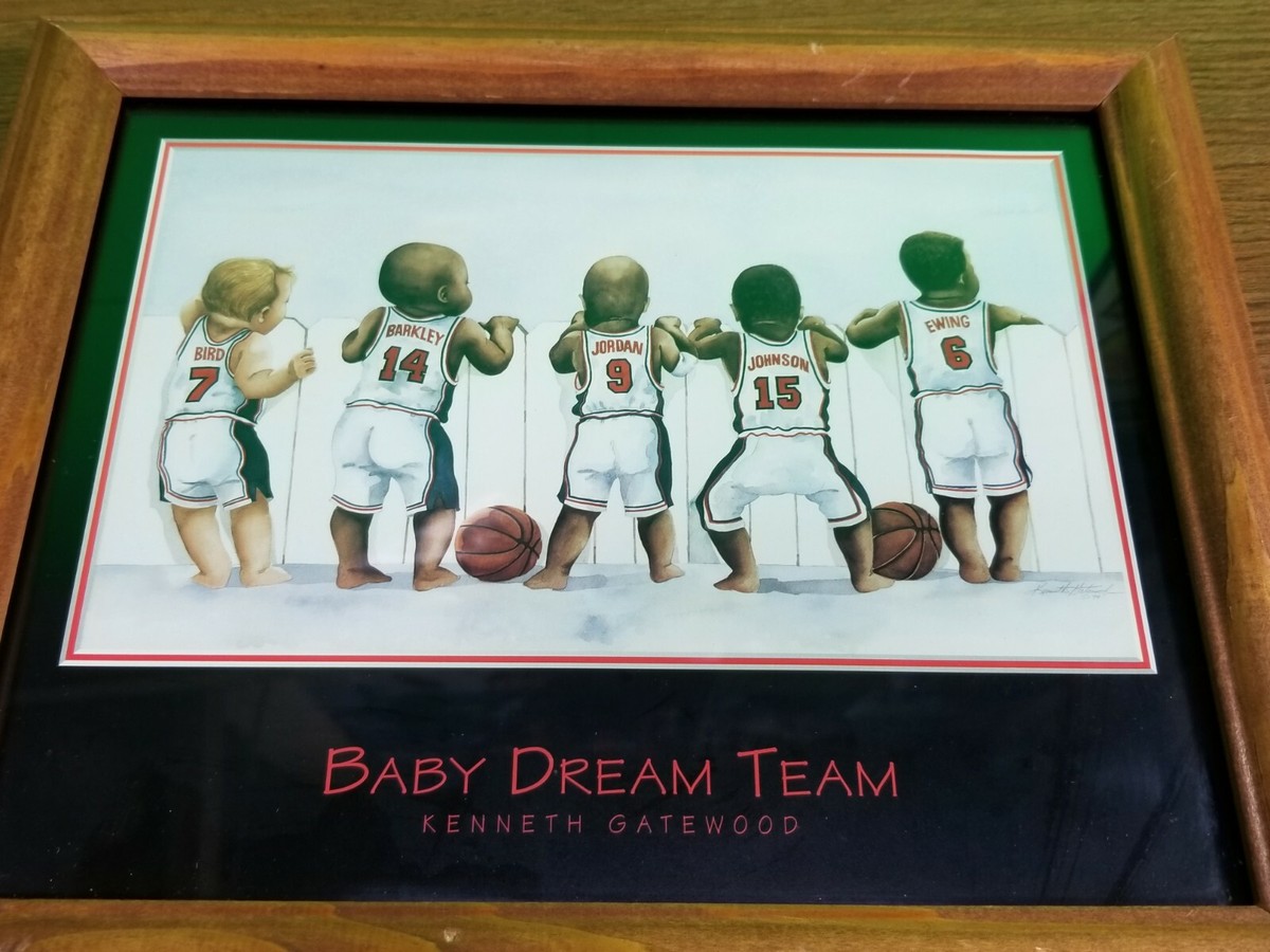 Baby Dream Team Framed Print NBA Michael Jordan by Kenneth