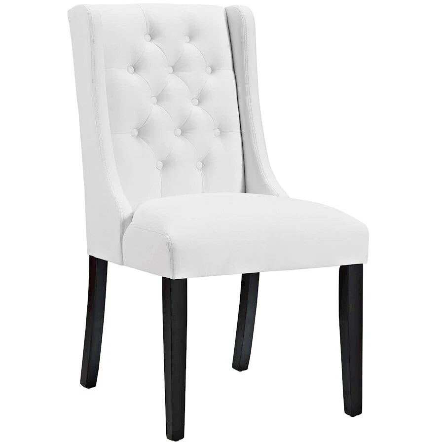 White vinyl dining chairs deals