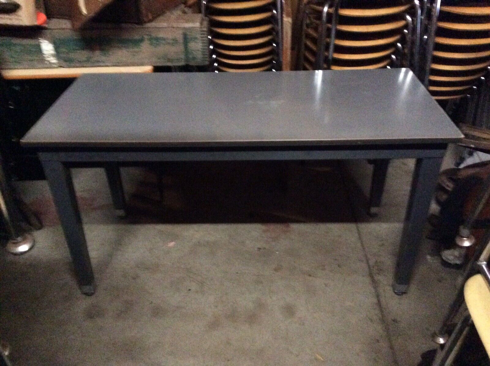 Vintage TOLEDO 24” X 54” Grey Industrial Table - 29.5” High - Very Good