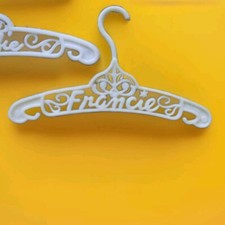 Vintage Barbie Francie Ken Clothes Hangers 3 White Green Rare 1968 Rare
