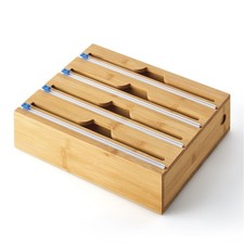 In Drawer or Mounted 4 Compartment Organizer for Plastic, Foil, Wax and Parch...