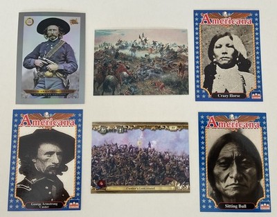 George  Custer,  Sitting Bull, Crazy Horse,  Little Big Horn    Collector Cards
