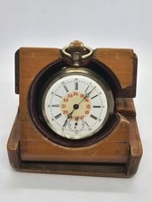 Antiker Taschenuhrständer Holz Klappbar Box Muster