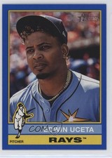 2025 Topps Heritage Dark Blue Border Edwin Uceta #390 0y5c