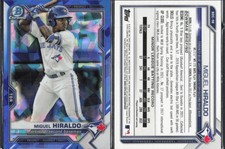 2021 Bowman Chrome Draft Sapphire #BDC98 Miguel Hiraldo  Toronto Blue Jays