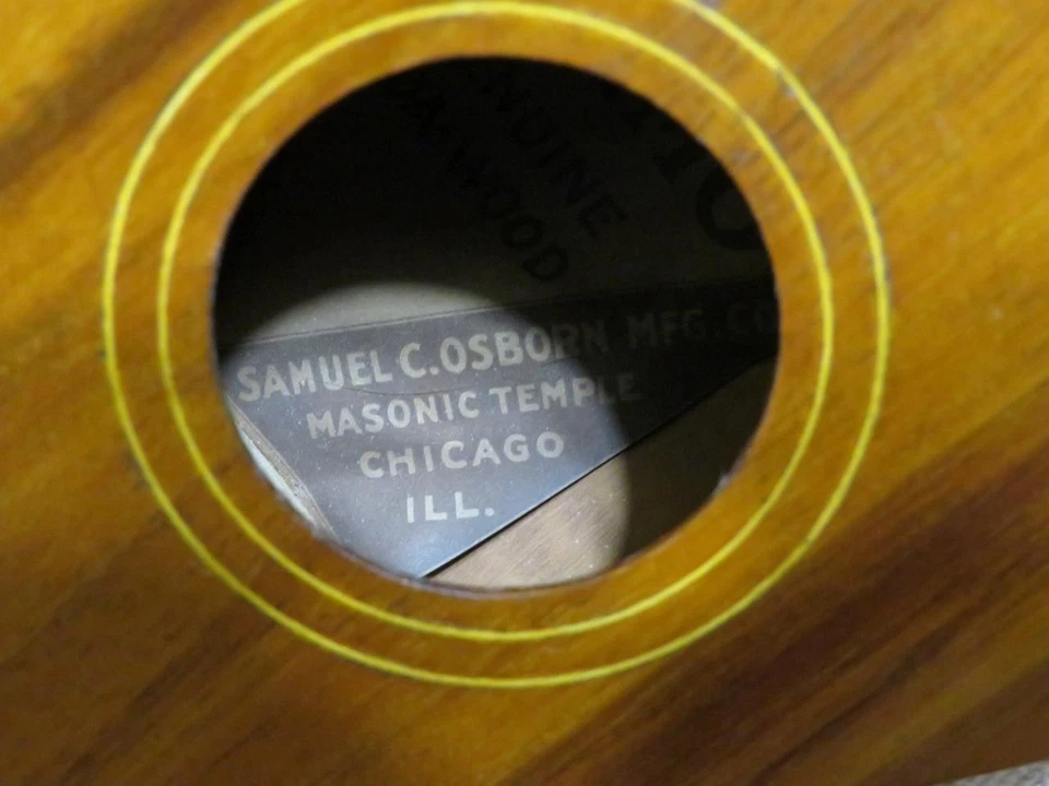 Sammo Koa Wood Uke Samuel C. Osborn Masonic Temple Chicago ca. 1920`s Ukulele - Image 3 of 4