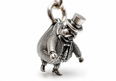  Money Magnet  Bourgeois Charm   Lucky Wealth Talisman  999 Fine Silver Plated 