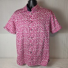 Ted Baker Floral Print Short Sleeve Button Down Shirt Ted Size 3 US Size M