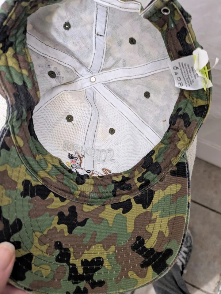 Gorra de béisbol vintage Scooby-Doo camuflada ajustable con tirantes bordada... Foto 3 de 4