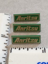 3 Vintage ANRITSU Metal Badges Emblem Logo Test Equipment