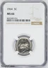 1964 Jefferson Nickel NGC MS66