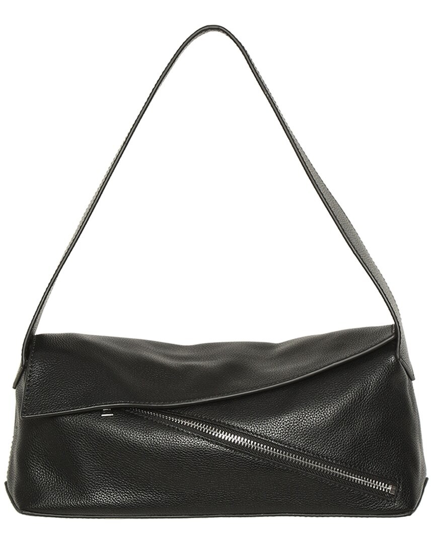 Женская кожаная сумка Walter Baker Jagger через плечо черного цвета