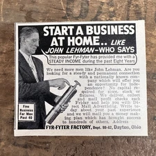 FYR-FYTER FACTORY Salesman Vintage Print Ad Dayton Ohio Mail Order Advert