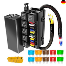 12V-Sicherungs-Relaiskasten mit 6 Relais und 11-Wege-ATC/ATO-Flachsicherungen 12V-Sicherungs-Relaiskasten mit 6 Relais und 11-Wege-ATC/ATO-Flachsicherungen