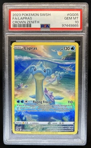 2023 Pokemon SWSH Crown Zenith Lapras Galarian Gallery #GG05/GG70 PSA 10