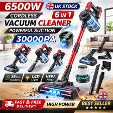 6500W Cordless Stick Vacuum Cleaner 6in1 Upright Handheld 30000Pa Hoover UK Sale