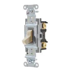 Bryant Wall Switch, 20A, Ivory, Toggle, 120/277VAC CSB120BI Bryant CSB120BI
