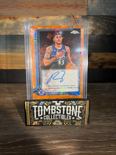 2025-26 Topps Chrome Sapphire Update PAOLO BANCHERO On-Card Auto Orange#/25