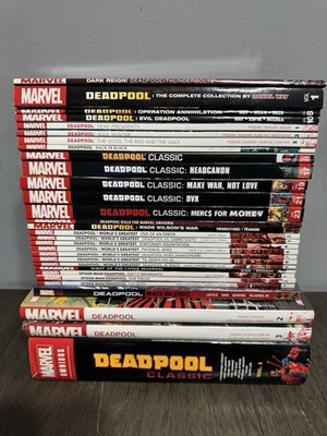 Deadpool 30 Book Graphic Novel Lot (Classic, Back In Black, Kills The Marvel)