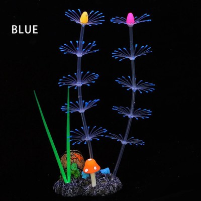 Simulation Wasserpflanzen Fluoreszierende Silikon Wasser Gras Aquarium Pflanze