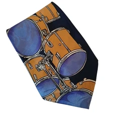 Drum Set Drummer Necktie Steven Harris Muscian Hipster Jazz Band