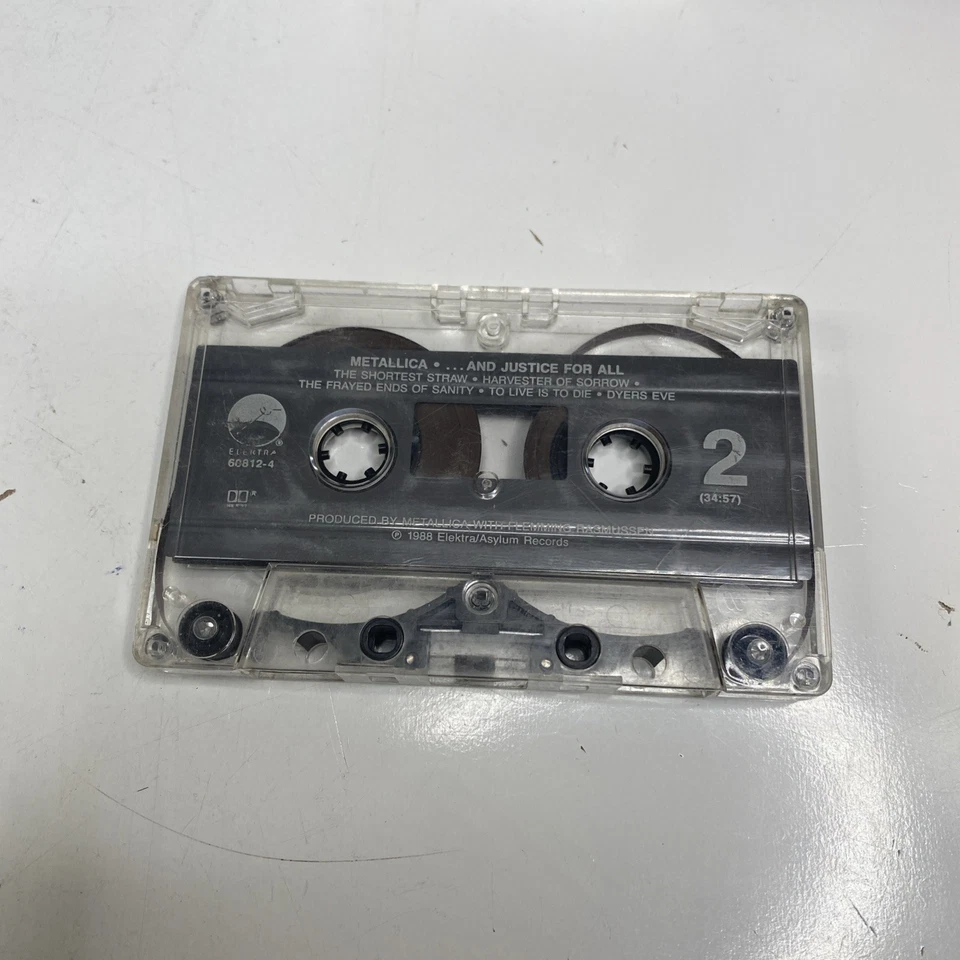 Metallica - ...And Justice for All Cassette Tape 1988 Tested and Works - Image 3 of 4