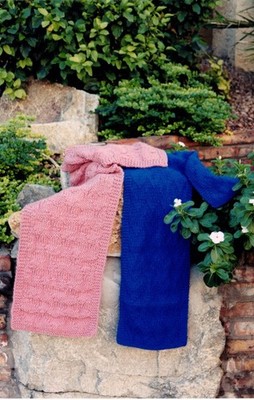 Michele Wyman's Knitting Pattern AC1-2 Sweet Hearts & El Segundo Chevron Scarves