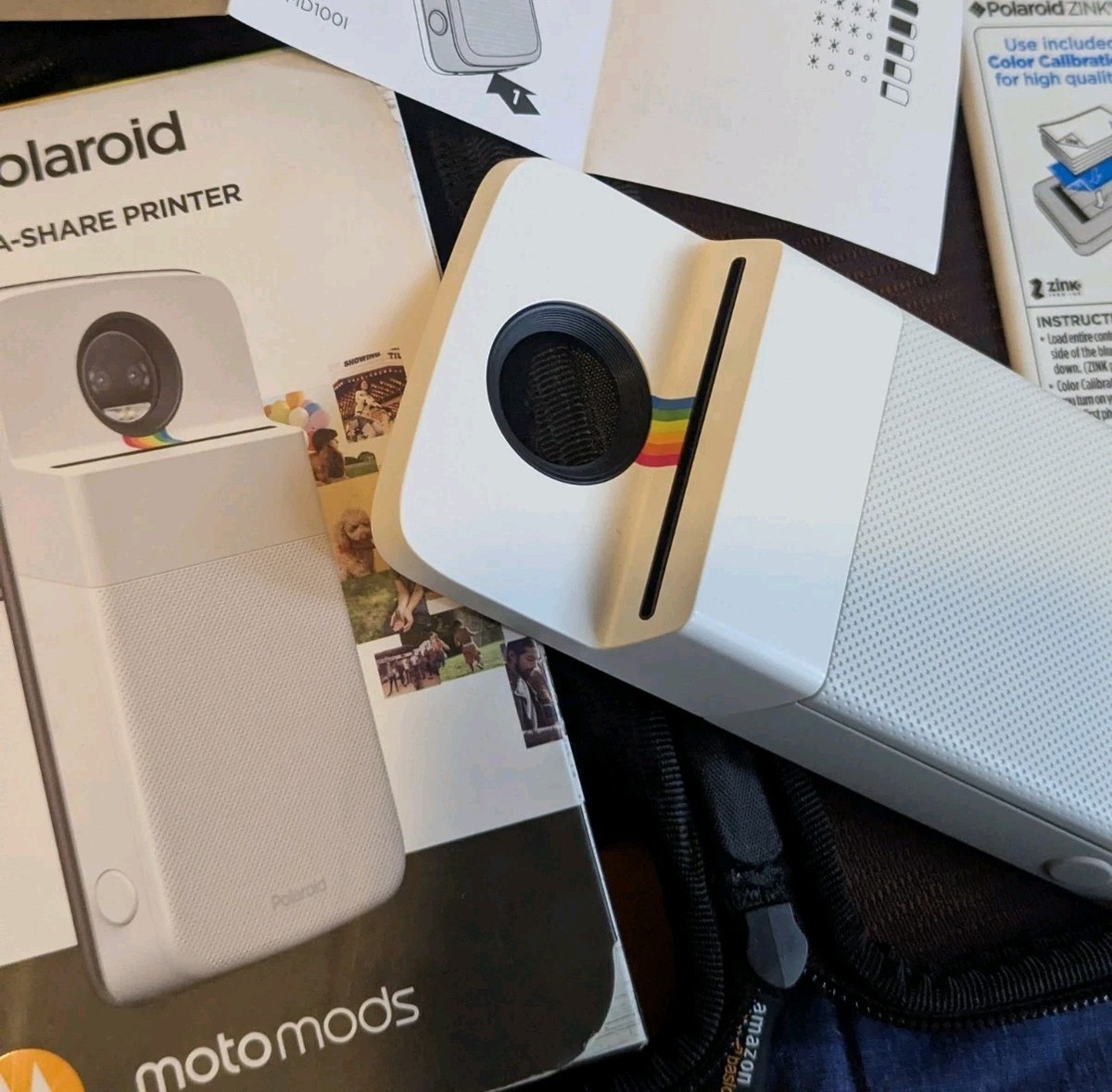 Motorola Moto Mod Polaroid Insta-Share Printer - White for sale