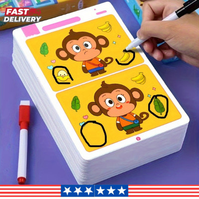 Reusable Find the Difference Game for Kids Focus & Attention Training Toy