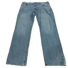 ARIAT LEGACY M2 Men's Jeans  40x34 (40X33) Stretch RELAXED BOOT CUT Blue Denim