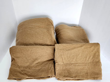 Threshold Full Size Brown Heather Cotton Jersey Sheet Set