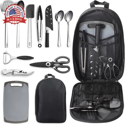 Camping Essentials, Evanda Camping Cooking Utensils, Travel Essentials, Portable
