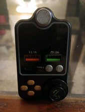 Bluetooth Car Adapter FM Transmitter Dual USB TypeC Handsfree Calls/MP3 Player