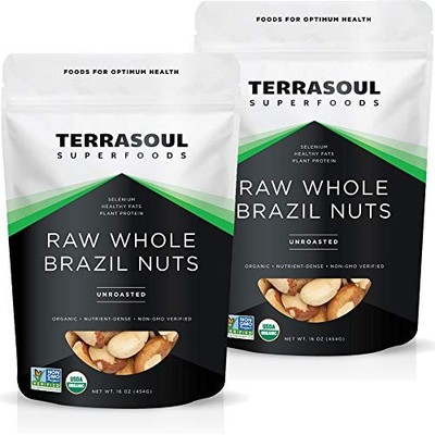 Terrasoul Superfoods Organic Brazil Nuts, 2 Lbs (2 Pack) - Raw | Unsalted | Rich