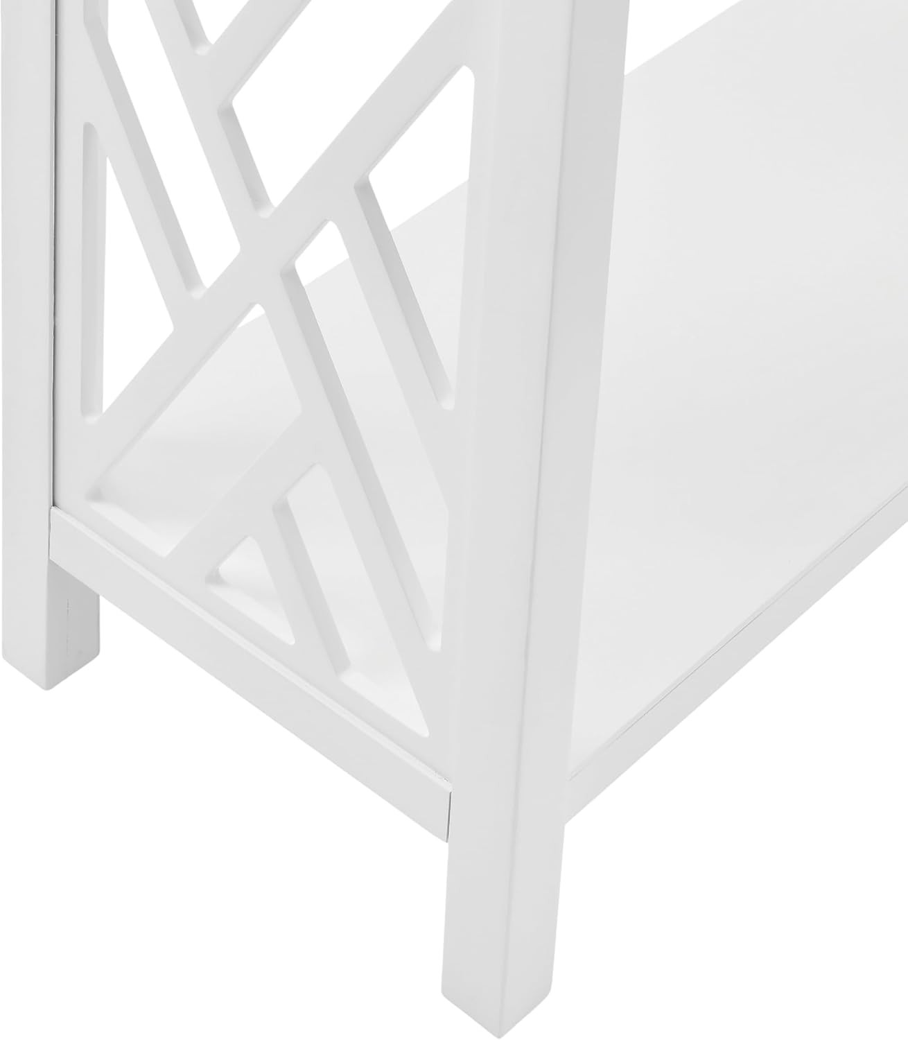 Coventry 32-Inch White Wood Console Table with Drawer & Shelf by Alaterre
