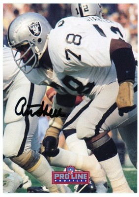 1992 Pro Line Profile HOFer Art Shell - Oakland Raiders Autograph 8/9