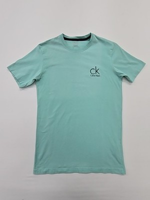 CK Herren T-Shirt hellgrün Logo Rundhals Größe normaler Zustand