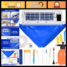 14Pcs Mini Split AC Cleaning Kit, High-Pressure Sprayer  Gloves for Wall-Mounte