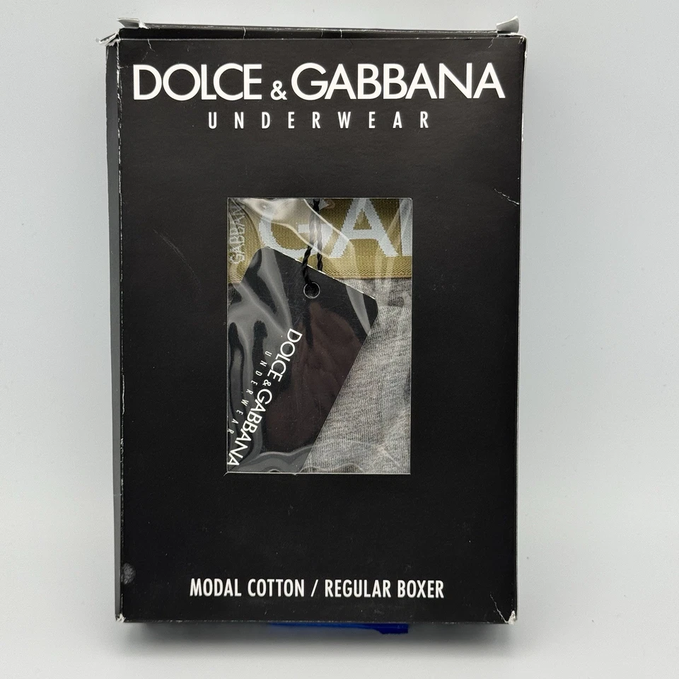 Novo Na Caixa Etiquetas Vintage Autêntico Dolce & Gabbana Edição Especial Grande Boxer Regular - Imagem 3 de 4