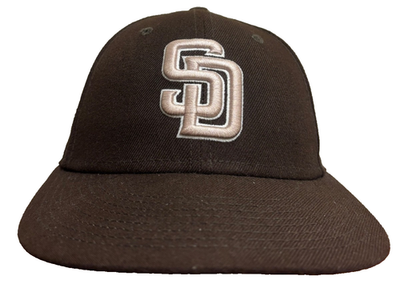 New Era San Diego Padres SD Logo 59FIFTY Fitted Hat 7 1/4 Brown