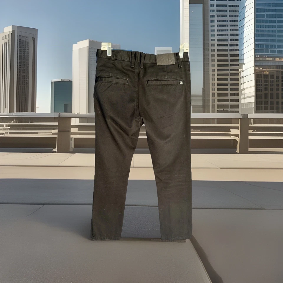 Chinos ajustados de pierna recta Freeworld Drifter para hombre talla 30. Negro. Buen estado Foto 2 de 4