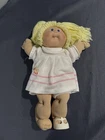 Vintage  Cabbage Patch Kids Blonde Pigtails Girl Doll tooth CPK 1985 W/outfit