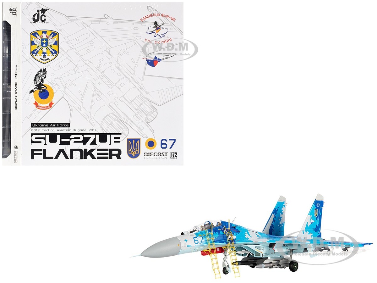 SUKHOI SU-27UB FLANKER AIRCRAFT 831ST TAB UKRAINE 1/72 JC WINGS