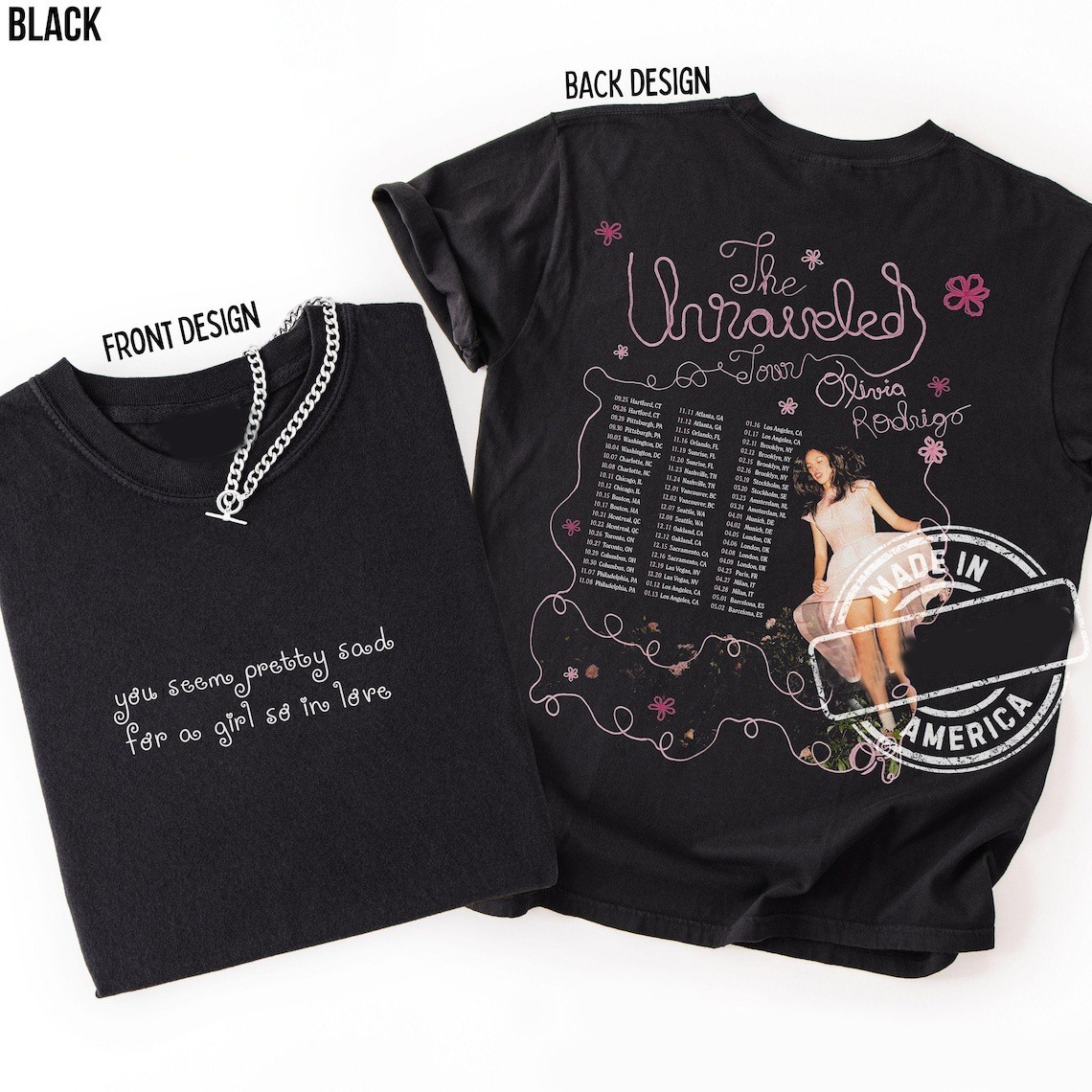 Olivia Rodrigo Shirt | OR3 The Unraveled Tour 2026 Tee | Concert T