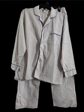 McGregor Classics Size Large Vintage Blue Striped Pajama Set