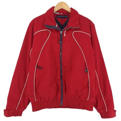 Tommy Hilfiger Vintage Jacke Rot Wasserabweisend Kapuze Mr4 Größe S