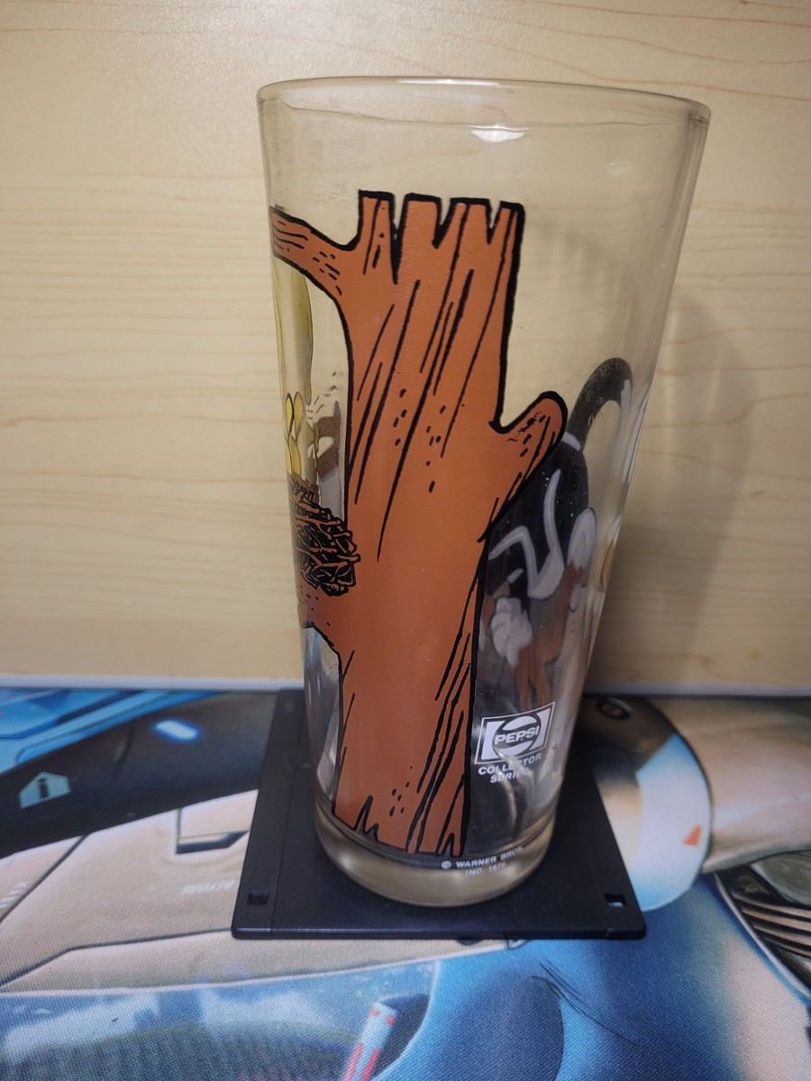 1976 Pepsi Looney Tunes Glasses Sylvester & Tweety Bird (Pizza Hut